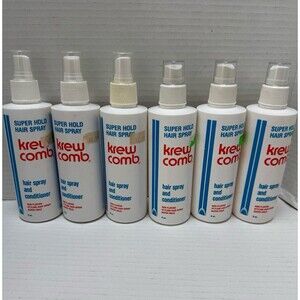 LOT OF 6 Master Krew Comb Extra Super Hold Hair Styling Hair Spray NEW
